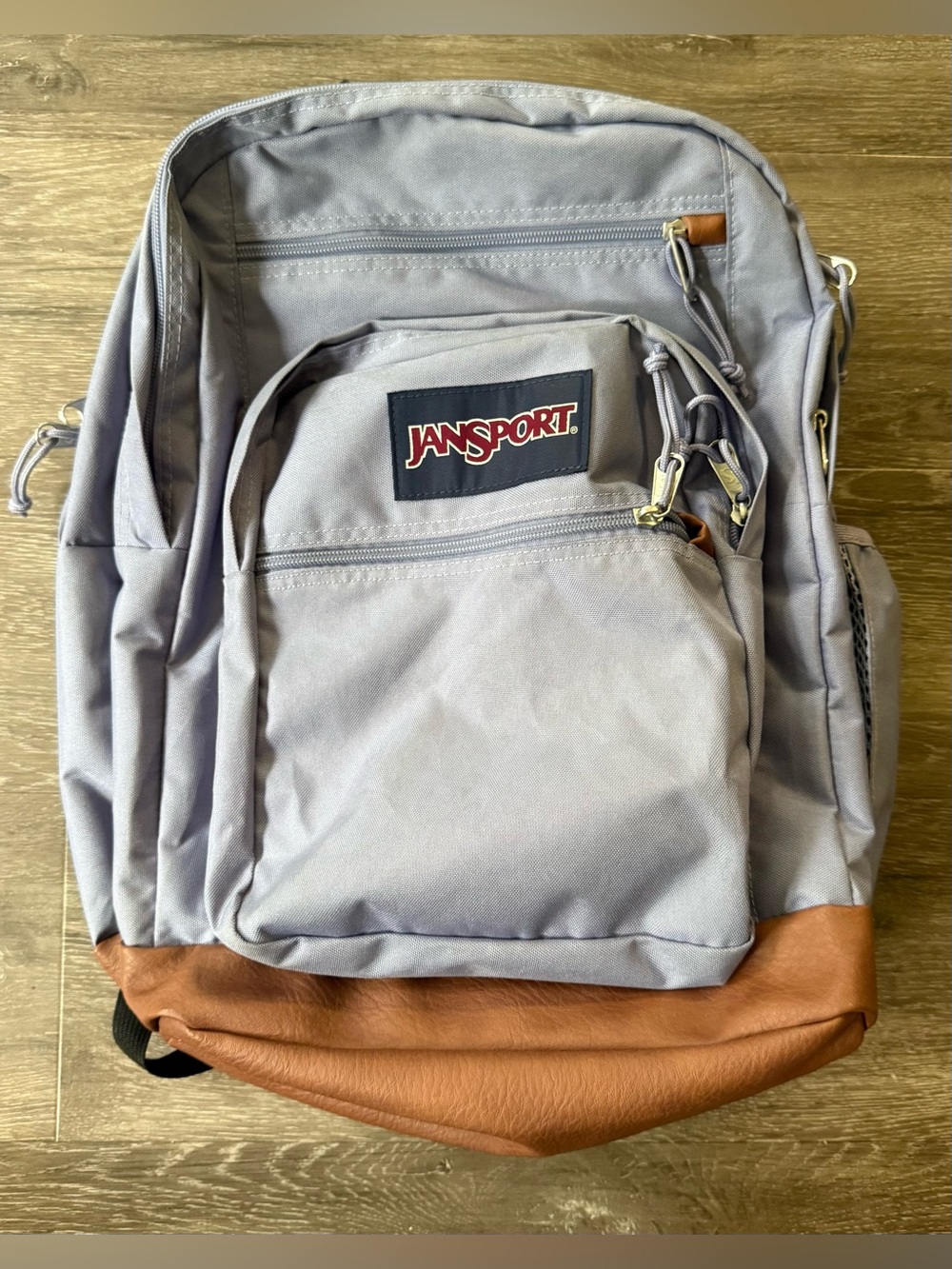 JANSPORT Light purple/Gray Backpack with Brown Base